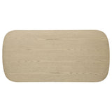 Kailani Coastal Coffee Table, End Table, Sofa Table & 79" Cane TV Stand - Beige Oak – view 11