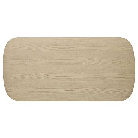 Kailani Coastal Coffee Table, End Table, Sofa Table & 79" Cane TV Stand - Beige Oak – view 11