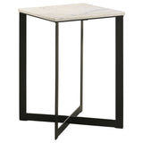 Tobin Square Marble Top Coffee Table & End Table Sets - End Table