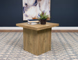 Devar Square Block-Base Coffee Table & End Table Sets - Rustic Natural Mango Wood Grain – view 11