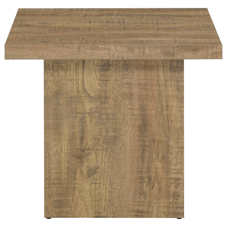 Devar Square Block-Base Coffee Table & End Table Sets - Rustic Natural Mango Wood Grain – view 19