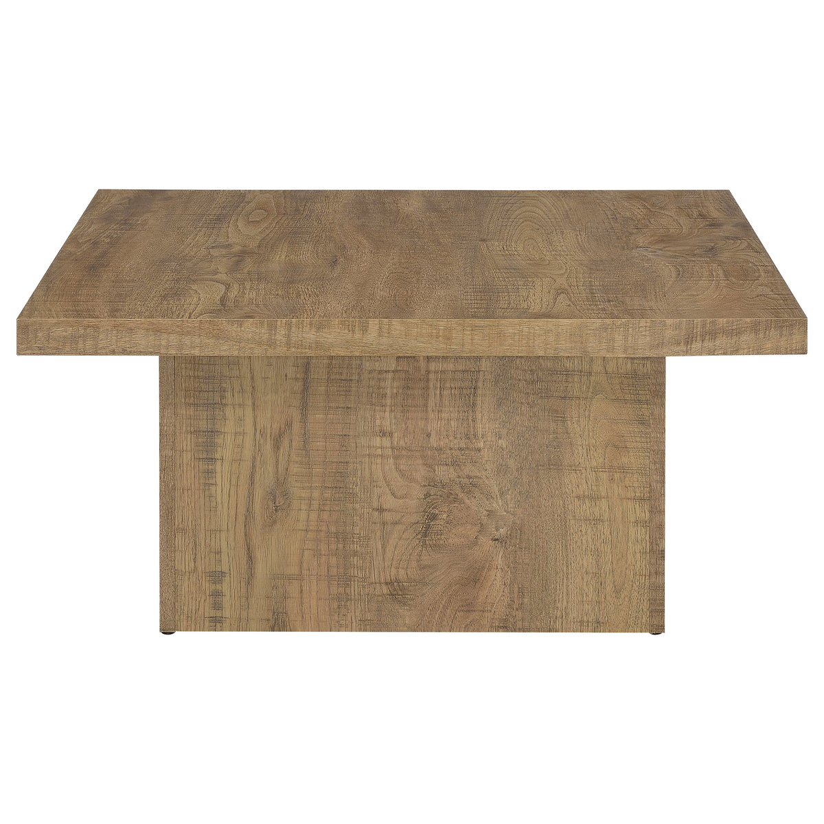 Devar Square Block-Base Coffee Table & End Table Sets - Rustic Natural Mango Wood Grain – view 7