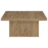 Devar Square Block-Base Coffee Table & End Table Sets - Rustic Natural Mango Wood Grain – view 7
