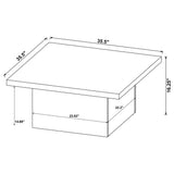 Devar Square Block-Base Coffee Table & End Table Sets - Rustic Natural Mango Wood Grain – view 9