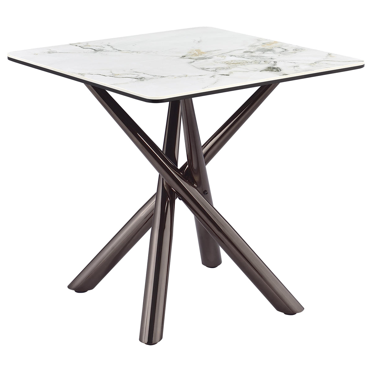 Carvell Square Sintered Stone Coffee Table & End Table Sets - End Table