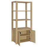 Laurelton 60" TV Stand & Entertainment Center with Media Towers - Open Shelving & Cord Access in Light Oak – view 13