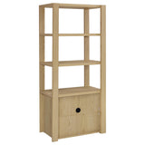 Laurelton 60" TV Stand & Entertainment Center with Media Towers - Open Shelving & Cord Access in Light Oak – view 17