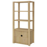 Laurelton 60" TV Stand & Entertainment Center with Media Towers - Open Shelving & Cord Access in Light Oak – view 18