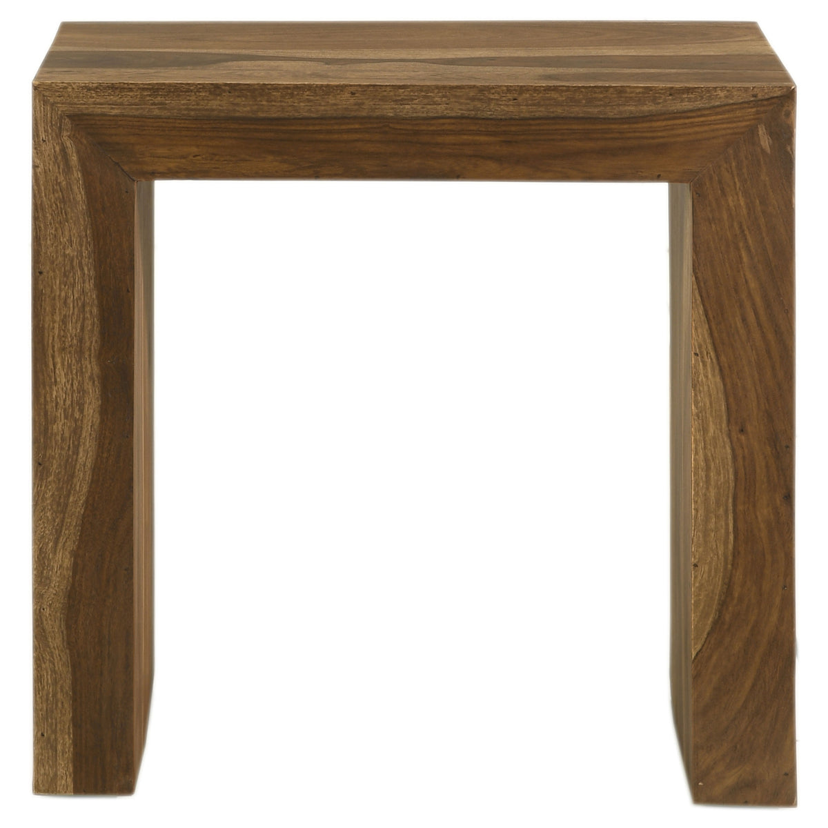 Odilia Solid Sheesham Coffee Table, End Table & Console - U-Shaped Rustic Modern Design in Auburn – view 14