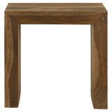 Odilia Solid Sheesham Coffee Table, End Table & Console - U-Shaped Rustic Modern Design in Auburn – view 14