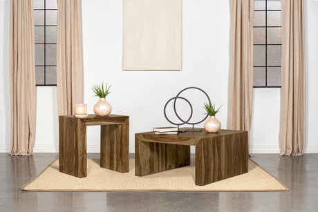 Odilia Solid Sheesham Coffee Table, End Table & Console - 2pcs- Coffee Table + End Table