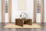 Odilia Solid Sheesham Coffee Table, End Table & Console - U-Shaped Rustic Modern Design in Auburn – view 1