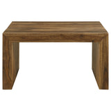 Odilia Solid Sheesham Coffee Table, End Table & Console - U-Shaped Rustic Modern Design in Auburn – view 7