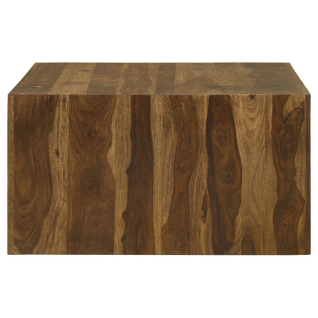 Odilia Solid Sheesham Coffee Table, End Table & Console - U-Shaped Rustic Modern Design in Auburn – view 8