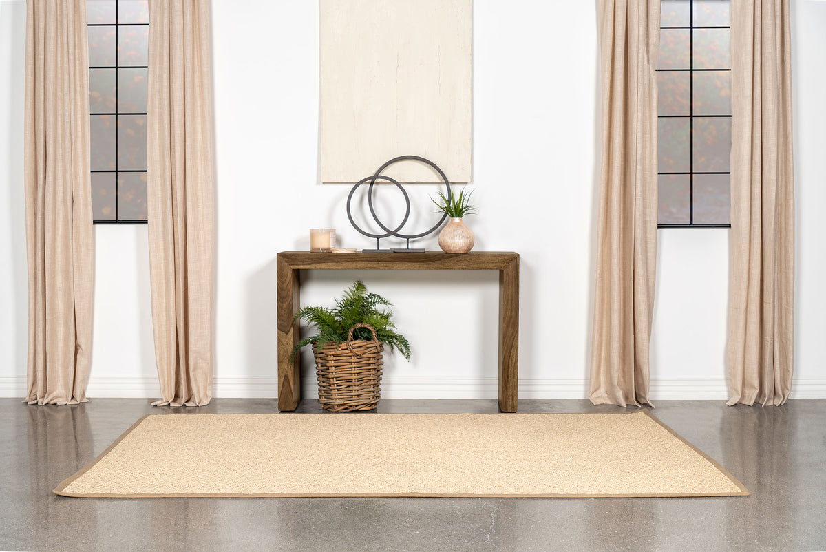 Odilia Solid Sheesham Coffee Table, End Table & Console - U-Shaped Rustic Modern Design in Auburn – view 20