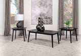 Radley 3-Piece Coffee Table Set - Mid-Century Black Ash with Angled Legs – view 1