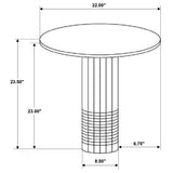 Astoria Round Genuine Marble Coffee Table & End Table Sets - Fluted Pedestal Bases in White – view 15