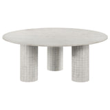 Astoria Round Genuine Marble Coffee Table & End Table Sets - 44" Coffee Table Only
