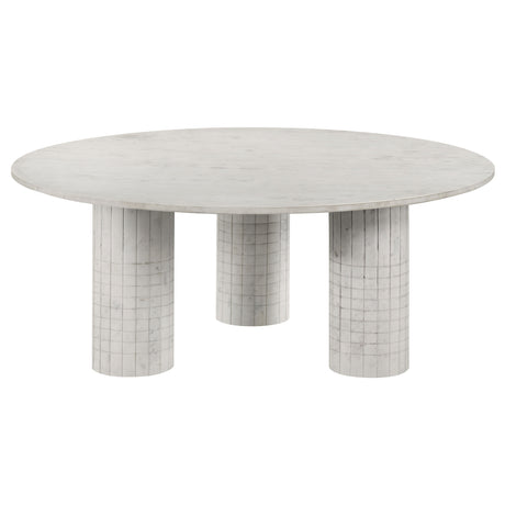 Astoria Round Genuine Marble Coffee Table & End Table Sets - 44" Coffee Table Only