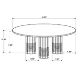 Astoria Round Genuine Marble Coffee Table & End Table Sets - Fluted Pedestal Bases in White – view 10