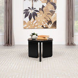 Cordova Round Solid Wood Coffee Table, End Table & Sets - Bold Modern Design in Black – view 2