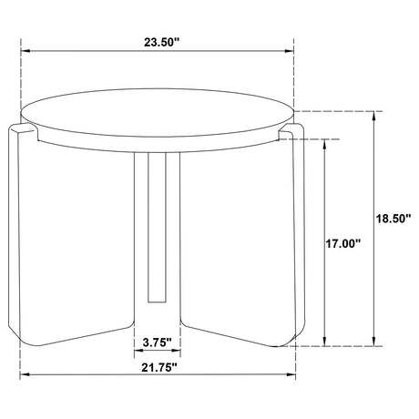 Cordova Round Solid Wood Coffee Table, End Table & Sets - Bold Modern Design in Black – view 13