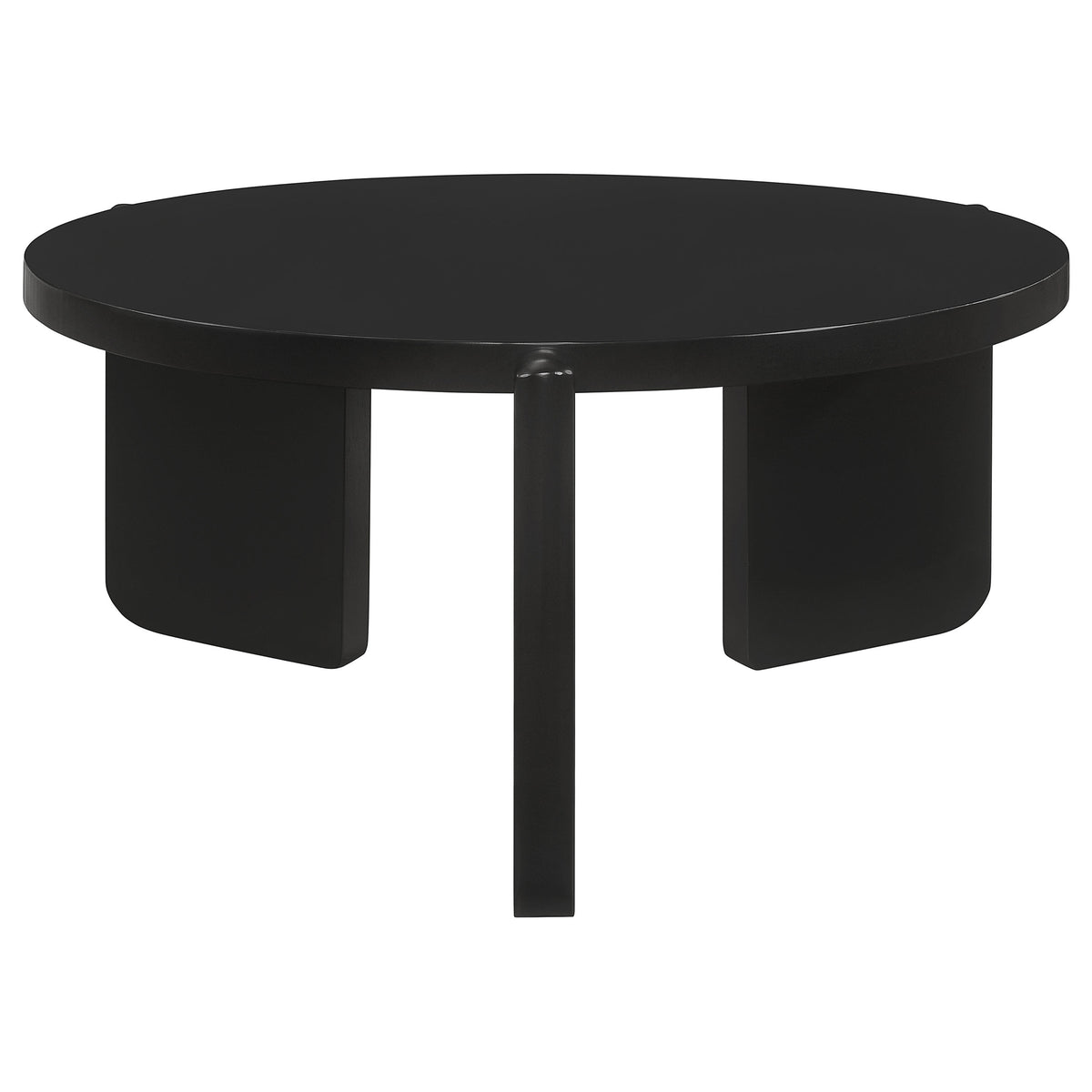 Cordova Round Solid Wood Coffee Table, End Table & Sets - Bold Modern Design in Black – view 19