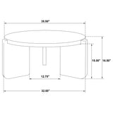 Cordova Round Solid Wood Coffee Table, End Table & Sets - Bold Modern Design in Black – view 9