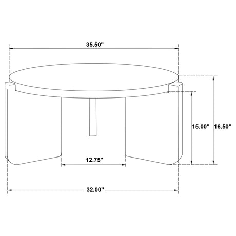 Cordova Round Solid Wood Coffee Table, End Table & Sets - Bold Modern Design in Black – view 9
