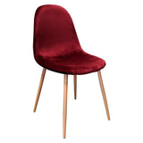 Morgan Velvet Side Chairs - Burgundy