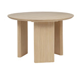 al Ash Veneer Wood Fluted Tripod Base Kitchen Room Furniture Stationary Set (DT256LO5) - angle view