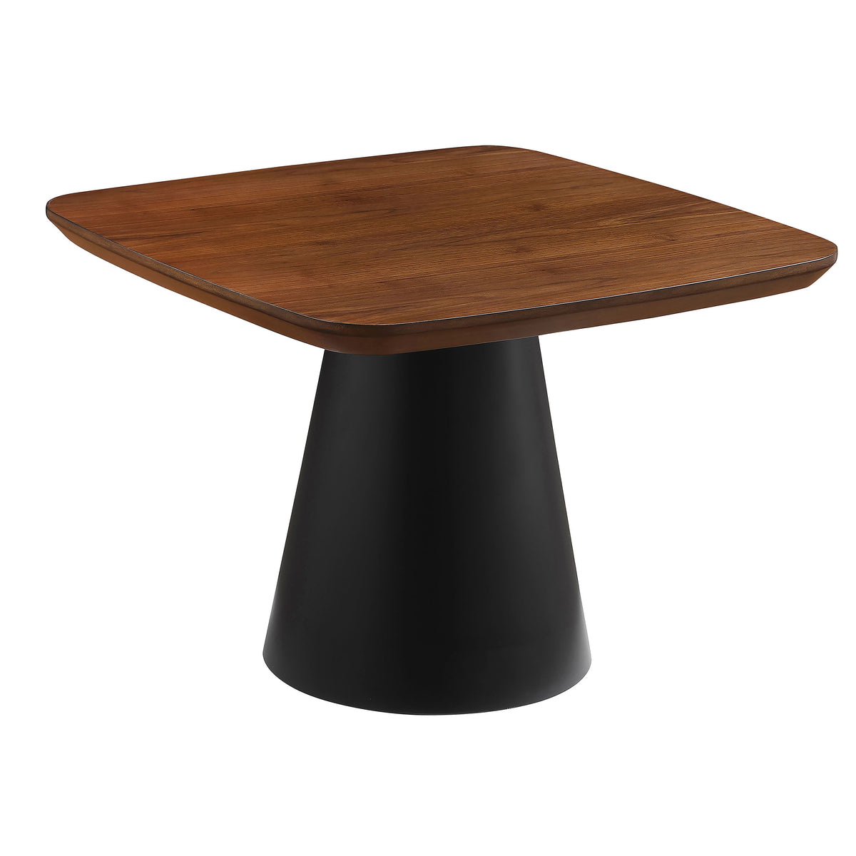 Eason 2-Piece Nesting Coffee Table Set - Walnut Square Tops on Black Conical Bases – view 6
