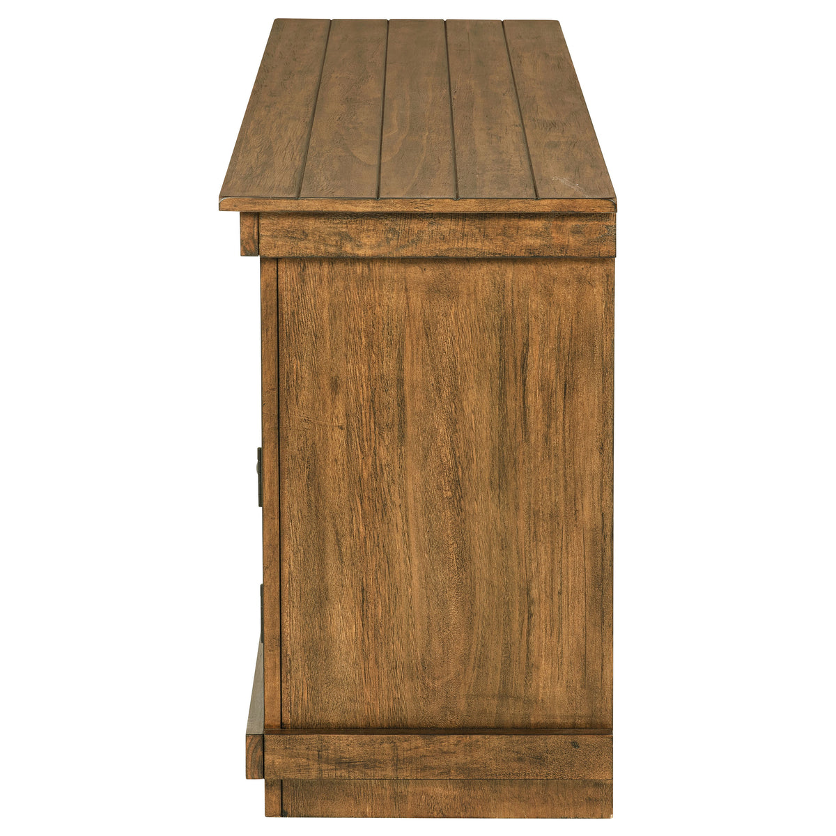 Payne 60" Farmhouse TV Stand with Open Shelves - Distressed Brown Pine for TVs up to 65" – view 6