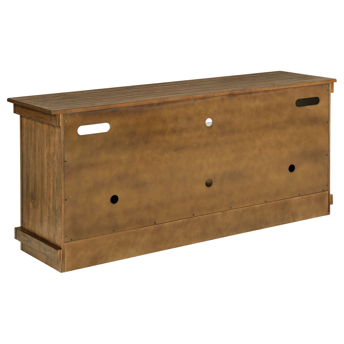 Payne 60" Farmhouse TV Stand with Open Shelves - Distressed Brown Pine for TVs up to 65" – view 7