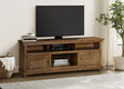 Payne 70" Farmhouse TV Stand - Two Cabinets & Open Shelves in Distressed Brown, Fits TVs up to 75" – view 1
