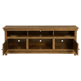 Payne 70" Farmhouse TV Stand - Two Cabinets & Open Shelves in Distressed Brown, Fits TVs up to 75" – view 4