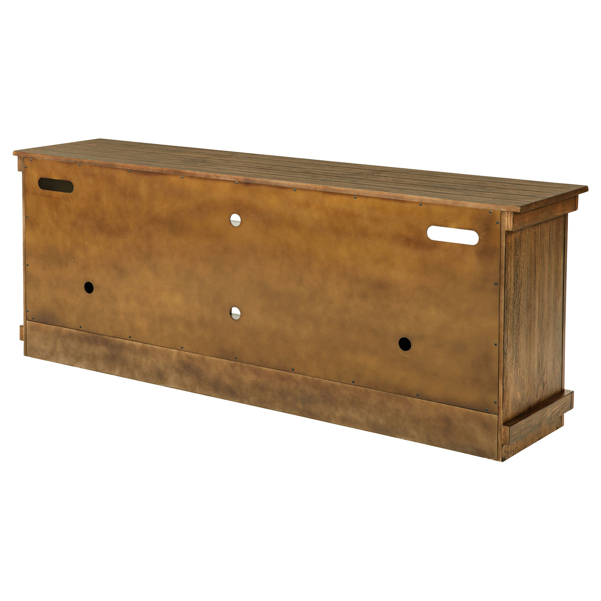 Payne 70" Farmhouse TV Stand - Two Cabinets & Open Shelves in Distressed Brown, Fits TVs up to 75" – view 9