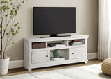 Payne 60" Farmhouse TV Stand - Distressed White Media Console with Open Shelves, Fits TVs up to 65" – view 1