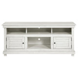 Payne 60" Farmhouse TV Stand - Distressed White Media Console with Open Shelves, Fits TVs up to 65" – view 3