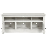 Payne 60" Farmhouse TV Stand - Distressed White Media Console with Open Shelves, Fits TVs up to 65" – view 4