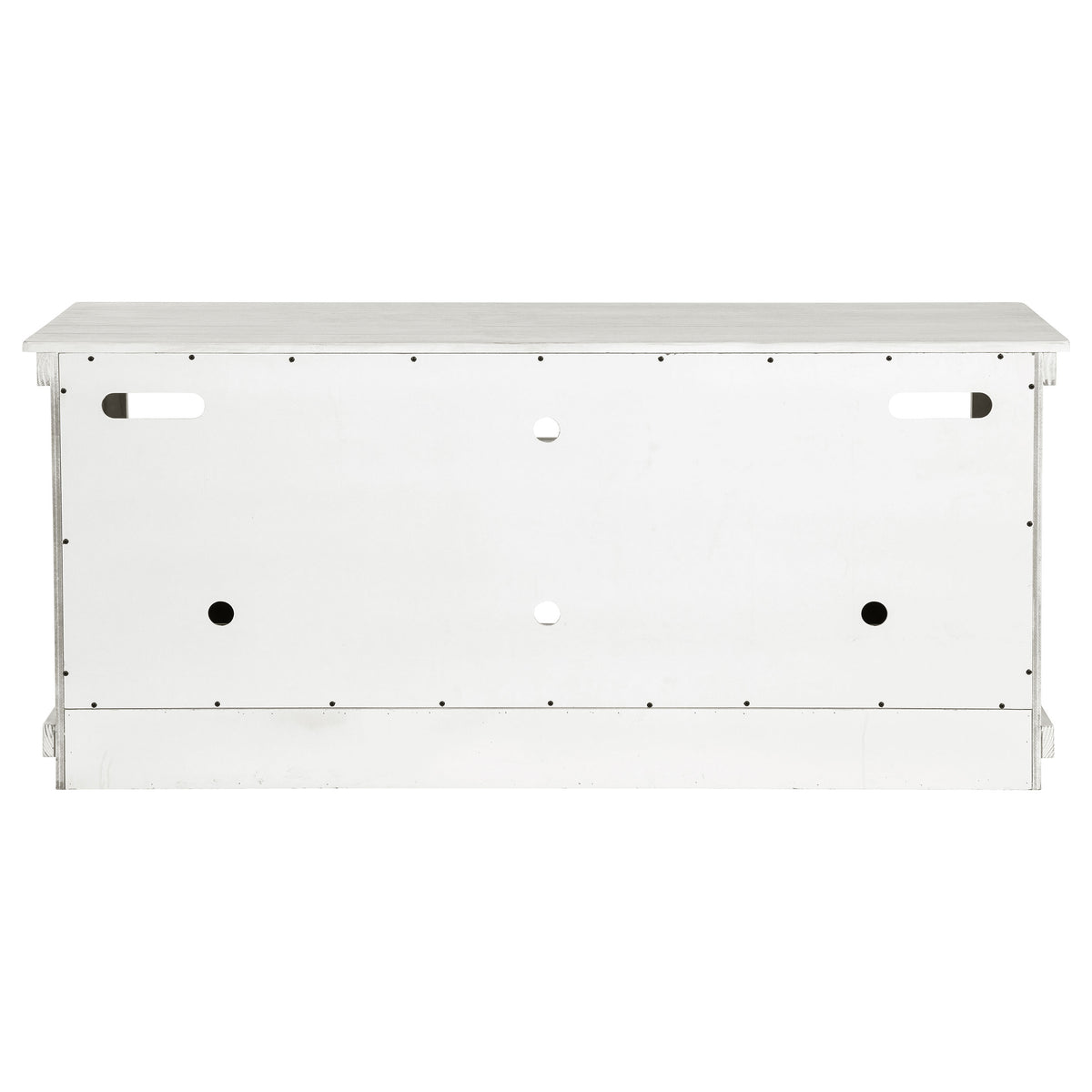 Payne 60" Farmhouse TV Stand - Distressed White Media Console with Open Shelves, Fits TVs up to 65" – view 8