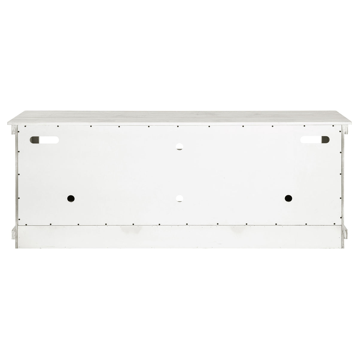 Payne 70" TV Stand - Farmhouse Media Console with Cabinets & Open Shelves in Distressed White – view 8