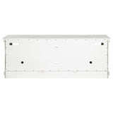 Payne 70" TV Stand - Farmhouse Media Console with Cabinets & Open Shelves in Distressed White – view 8
