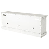 Payne 70" TV Stand - Farmhouse Media Console with Cabinets & Open Shelves in Distressed White – view 9