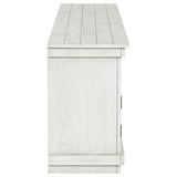 Payne 70" TV Stand - Farmhouse Media Console with Cabinets & Open Shelves in Distressed White – view 10