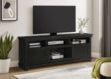 Payne 70" Farmhouse TV Stand - Distressed Java Pine with Cabinets & Open Shelves – view 1