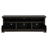 Payne 70" Farmhouse TV Stand - Distressed Java Pine with Cabinets & Open Shelves – view 4