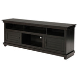 Payne 70" Farmhouse TV Stand - Distressed Java Pine with Cabinets & Open Shelves – view 5