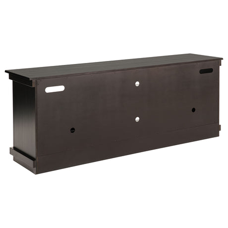 Payne 70" Farmhouse TV Stand - Distressed Java Pine with Cabinets & Open Shelves – view 7