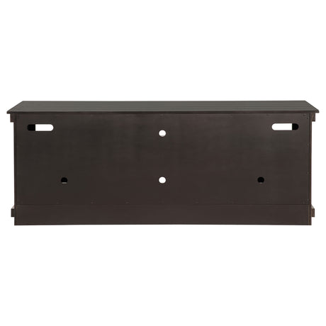 Payne 70" Farmhouse TV Stand - Distressed Java Pine with Cabinets & Open Shelves – view 8